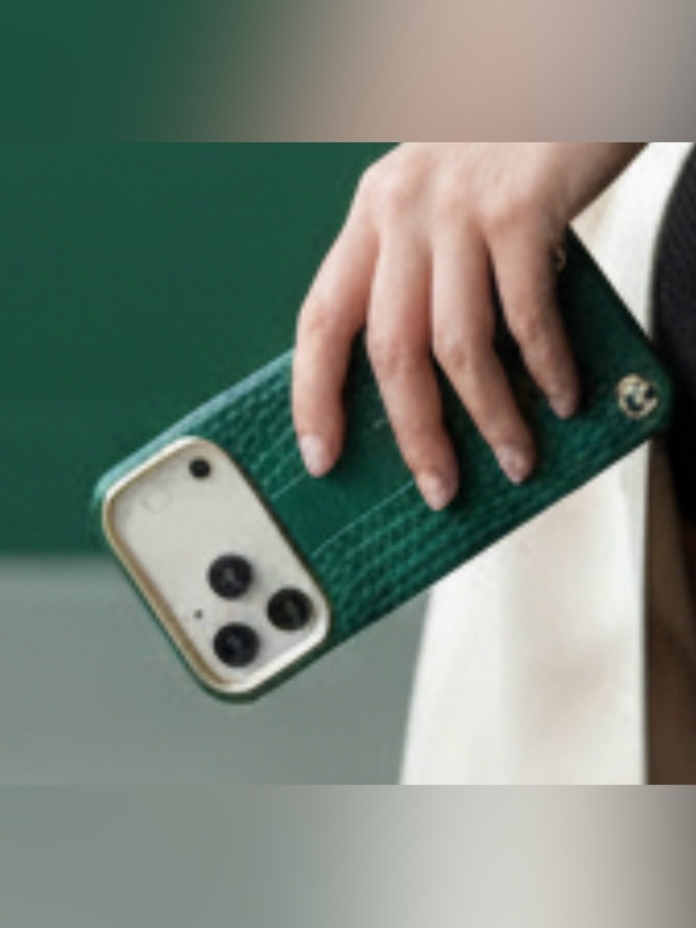 HELLO LUX Green CROC Leather IPHONE 17 Pro Max